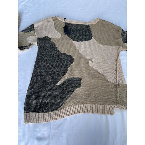 Zadig & Voltaire SZ S Master Camo Knit Mesh Sweater Asymmetrical NWOT - Picture 10 of 16